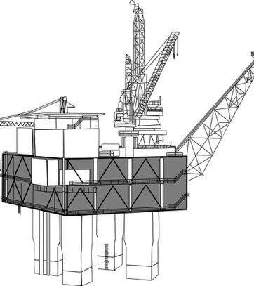 oil-rig-Black n white